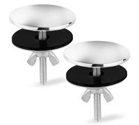XIHIRCD 2pcs 2 Inch Kitchen Sink Hole Covers, Stainless Steel Faucet Hole Cover Good Sealing Sink Tap Hole Plug Cap for Leakage Prevention(Silver)