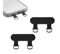 XIHIRCD 2pcs 2 Way Phone Tether Tab, Phone Strap Patch Double Buckle Phone Lanyard Tab Cell Phone Tether Patches Phone Lanyard Patches Only for Full-Coverage Phone Cases with Two Speaker Holes