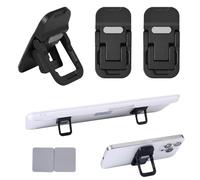 XIHIRCD 2pcs Portable Keyboard Riser, Dual Tilt Angle Mini Laptop Feet Flip Desktop Invisible Computer Cooling Stand Self-Adhesive Laptop Support Bracket Accessories for Office (Black)