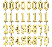 XIHIRCD 32pcs Birthday Numbers Candles, 0-9 Number Candles for Cake with a Holder Under Each Gold Number Candles Universal Number Candles for Birthday Party and Anniversary Celebration Decorations