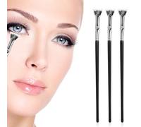 XIHIRCD 3pcs Mascara Fan Brush, Folding Angle Scalloped Eyelash Eyebrow Wand Fan Shaped Eyelash Comb Separator for Makeup Tools