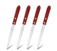 XIHIRCD 4pcs Wood Letter Openers, Stainless Steel Office Letter Opener Knife Pointed Tip Sword Envelope Slitters Lightweight Handle Mail Opener Tool for Office Home School Box Supplies