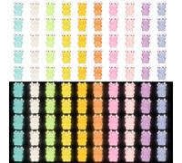 XIHIRCD 50pcs Mini Cow Figurines Resin,Glow in The Dark Cute Luminous Tiny Cows Micro Garden Landscape Dollhouse for DIY Home Outdoor Decoration Crafts Accessories, 29234