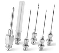 XIHIRCD 5pcs Grease Needle Nozzle, Bearing Grease Injector Needle with NPT Threaded Narrow Needle Adapter Grease Gun Tip Dispenser Fitting Tool for Injecting Grease into Small and Confined Spaces