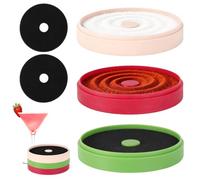 XIHIRCD 5pcs Margarita Salt Rimmer Set, 3 Tier Bar Glass Rimmer with Sponge Multi-Color Bartender Tool Bar Accessories for Margarita & Other Cocktail Drink Decorations