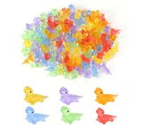 XIHIRCD 60pcs Mini Glow Lizard, Cute Resin Lizard Figure Miniature Landscape Decoration Luminous Tiny Resin Animals for Miniature Garden Landscape Dollhouse Potted DIY (6 Colors)