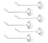 XIHIRCD 6pcs Magnetic Hanging Hooks, 1.7lb 3 Inch Large Long Heavy Duty Hook, Strong Magnet Cabin Fridge Wall Mount Peg, Magnetic Hanger for Cruise Ship Travel Garage Kitchen Refrigerator (White)