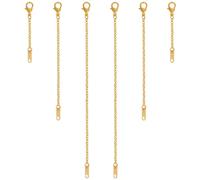 XIHIRCD 6pcs Necklace Extender Chains, 2in 4in 6in Necklace Extenders with Lobster Clasp, Alloy Extender Chains Set for DIY Jewelry Crafts Necklace Bracelet Anklet (Gold)