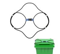 XIHIRCD Trash Can Lock, Lid Lock for 30-50 Gallon Outdoor Garbage Cans Heavy Duty Elastic Garbage Bin Bungee Cords for Animals, Squirrels, Dogs, Raccoons, Keeps Trash Secure