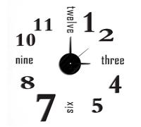 XII DIY Unique Wall clock KXD0022 - Unisex - Adjustable (DIY) - Quartz Black Adjustable (DIY)