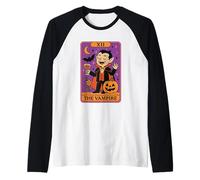 XII The Vampire Tarot Card Halloween Fun Raglan Baseball Tee