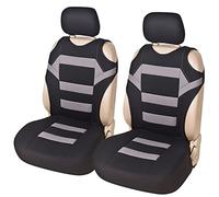 XiinxiGo Car Seat Covers Front, Carseat Protectors Auto Front Seat Headrest Cover, Universal Seat Covers for Front Seat, Vest Style,Black Grey