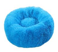 XiinxiGo Plush Donut Dog Bed, Big Round Dog Cat Sleeping Soft and Fluffy Cuddler Pet Cushion Self-Warming Puppy Beds Machine Washable,Blue 1,50 CM(<5KG)