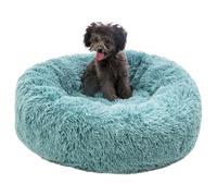 XiinxiGo Plush Donut Dog Bed, Big Round Dog Cat Sleeping Soft and Fluffy Cuddler Pet Cushion Self-Warming Puppy Beds Machine Washable,Green,70 CM（<17KG）