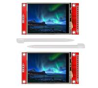 XIITIA 2pcs 2.4" SPI TFT LCD Display Touch Panel ILI9341 240x320 TFT LCD Touch Screen Shield 5V/3.3V STM32 Display Module SPI Serial with Touch Pen