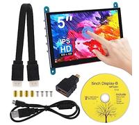 XIITIA 5 Inch IPS Touch Screen Display 800×480 Capacitive Screen HDMI HD Screen Full View Color LCD Liquid Crystal Screen for Windows 10 8 7, BB Black etc