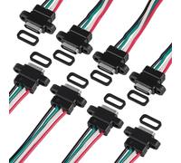 XIITIA 8pcs USB Connector Type-C Female Chassis 4 Pin for DIY, Waterproof 4P Solder Wire Type USB C Pigtail Cable Extension Power Cable USB-C Plug to 4 Pin Bare Wire Open End Connector