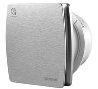 XIIW 4'' 100mm Bathroom Extractor Fan with Humidity Sensor and Timer Overrun Delay, Silent Bathroom Fan with Backflow Flap, 95 m³/h, 12 Watt / 34 dB for Bathroom, Toilet, Kitchen - Silver
