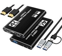 XIIXMASK Video Capture Card, USB 3.0 Capture Card 4K HDMI Loop-Out, 1080P 60FPS/2K 30FPS Video Game Capture for Works for PS5/Camera/PC