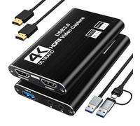 XIIXMASK Video Capture Card, USB 3.0 HDMI Loop-Out Capture Card, 1080P 60FPS Game Capture for PS5/Camera/PC/Streaming