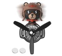 Xiixuuj Bear Pilot Air Freshener, Vent Freshener with Rotating Propeller, Exquisite Air Conditioning Car Perfume Vent Clip for SUV, Home