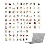 Xiixuuj Cute Cat Stickers - Funny Cat Themed Sticker | Cat Water Bottle Stickers, Clear Printing for Adults and Teenagers