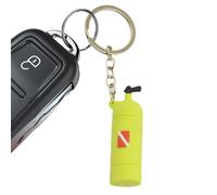 Xiixuuj Diving Key Holder - Air Cylinder Shape Snorkel Gear Accessory Diver Keyring Silicone - With O-Rings Diving Theme Small Scuba Air Tank Key Ring For Diver Diving