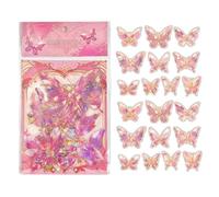 Xiixuuj Holographic Butterfly Sticker, 20X Holographic Butterflies Decor, Stylish Holographic Butterflies Decor, Creative Funny Sticker Decal for Classroom, Wedding