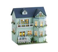 Xiixuuj House Kit | Wooden Doll House Kit with Furniture and LED | Doll House Furniture Kit for Family Friends