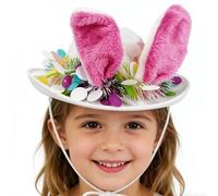 Xiixuuj Kids Easter Hat,Cute Festive Seasonal Headwear - Bunny Cowboy Hat | for Carnival Egg Hunts Birthday Family Gatherings Celebrations Costume Balls