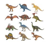Xiixuuj Little Dinosaur Toys | Set of 4 Dinosaur Models Figurines | Realistic Animal Figures, Collectible Miniatures, Easter Eggs Filler for Birthday Favors
