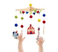 Xiixuuj Nursery Mobiles | Animal Circus Design Interactive Sensory Activity,Musical Crib Mobile,for Home Living Room Travel Car Stroller Decor Photo Prop