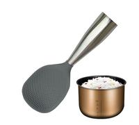 Xiixuuj Rice Spoon Paddle,Silicone Non-Stick Paddle Standing Rice Spatula | Anti-Slip Scooper Kitchen Utensils for Food Preparation Cooking Serving Countertop Home Restaurant Vegetables Salad