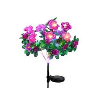 Xiixuuj Solar Garden Light Azalea Flower | Waterproof Garden Lights,Waterproof Flowers Lights, Solar Lights for Outside Garden Decorative, Solar Powered Garden Decor