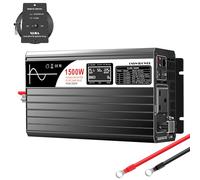 Xijia 1500W (Peak 3000W) pure sine wave battery inverter DC 48V to AC 230V 50HZ with remote control LCD display for home use,Camping, Boat,Outdoor (DC48V (Range 40V-60V) 1500W)