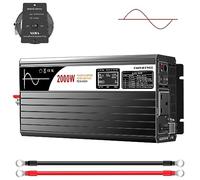 XIJIA 2000 watt(peak 4000W) pure sine wave inverter 12V DC (10V-15V) 230V AC inverter with remote 50HZ Standard UK Plug Power Converter
