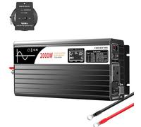 Xijia 2000W (Peak 4000W) Pure Sine Wave power Inverter DC 48V to AC 230V 50HZ Solar converter For Home Use car (DC48V (Range 40V-60V) 2000W)