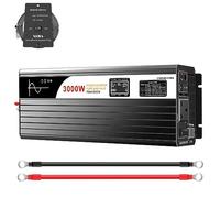 Xijia 3000W (Peak 6000W) Pure Sine Wave power Inverter DC 24V to AC 230V 50HZ Solar converter For Home Use car (DC24V (Range 20V-30V) 3000W)
