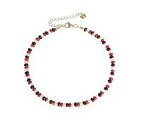XIJIN Trendy Stone Beaded Anklets for Women, Handmade Beach Colorful Boho Bead Ankle Bracelet Gift for Her, 7.9", Stone, no gemstone