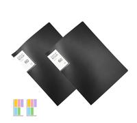 XIJINA 2-Pack A4 Display Folders, 60 Pockets Each, with Label Stickers | Large Capacity, Waterproof, Card Pockets Included, Wide Application