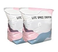 XIJINA Vacuum Storage Bags, No-Pump Press and Seal, Extra Large, Roll-Up Compression, Reusable, for Clothes, Duvet, Travel and Home, 2 Pack (70×50×30cm, Pack of 2)