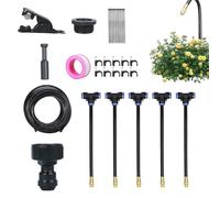 Xijobido Automatic Irrigation System - Outdoor Irrigation System - 360 Degree Curved Misting Sprinkling Tool Adjustable for Home, Park, Nursery, Flower Beds, Terrace