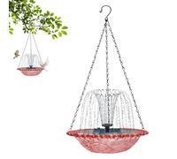 Xijobido Bird Bath Bowl - Solar Bird Fountain,Hangable Feeder Bath Decor for Hummingbird Garden Outdoor Balcony Wildlife Attraction