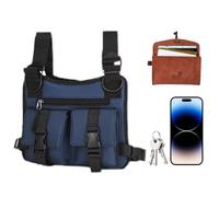 Xijobido Chest Bag for Men - Lightweight Adjustable Running Vest | Personal Defense Equipment for Travel Hydration Fitness Training Biking Camping Outdoor Mountain Cycling Adventure