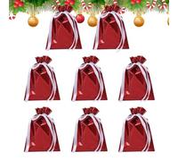 Xijobido Christmas Packaging Bags - Christmas Candy Packaging Bags 8-Piece - Reusable Stocking Stuffers Party Favors for Jewelry Wedding Treats Snacks Tree Goodie Friends Kids