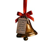 Xijobido Christmas Tree Bells | Bible Verses Vintage Bells Christmas Decorations - Retro Decor Religious Pendant for Wall Shelf Fireplace Indoor Outdoor Holiday Party Living Room