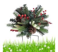 Xijobido Christmas Tree Planter Filler - Christmas Artificial Planer Bushes with Tripod Stake | Home Decorations for Winter Fall Thanksgiving Cemetery Offices Apartment