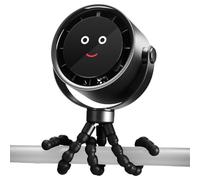 Xijobido Clip on Stroller Fan - Baby Stroller Fan Personal Cooling - LCD Display Rechargeable 5 Speeds Cool Gadgets, Baby Must Haves for Indoor Outdoor Beach Camping Crib Travel