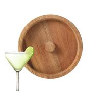 Xijobido Cocktail Rimmer, Wood Cocktails Salt Rimmer, Sugar Dispenser for Garnishing Mixing Serving Home Decoration Display Dormitory Apartment Party Entertaining