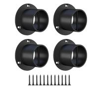 Xijobido Cord End Caps | Rope End Holder with Cross Screw - Heavy Loads Securing Black Metal Supports Rust-Proof Design for Fencing Stair Terrace Outdoor Garden